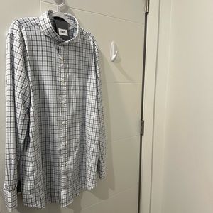 G/FORE Mens Skull Plaid Black Gray White Long Sleeve Button Up Shirt NWT